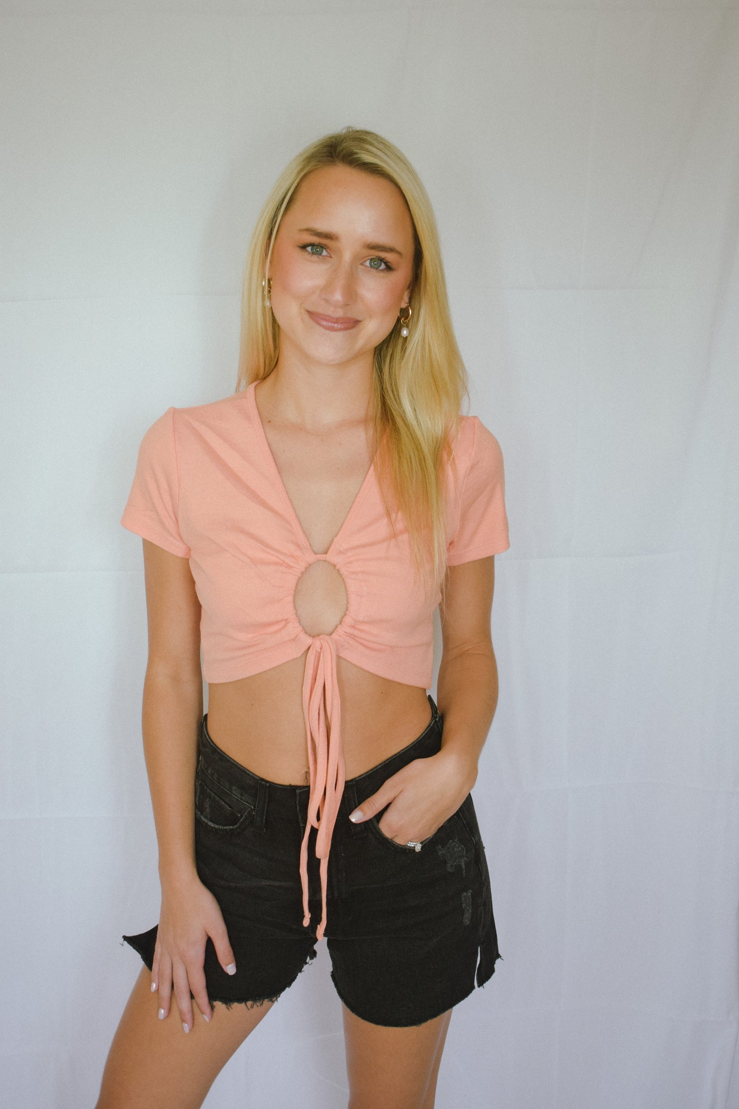 Peachy Crop Shirt